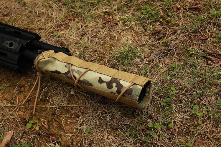 XNDSEVO - Tactical Airsoft Suppressor Cover Durable 1000D Nylon with Hook & Loop Closure and Elastic Strap thumbnail 2