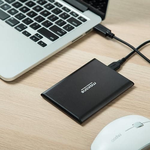 Maxone 500GB Ultra Slim Portable External Hard Drive HDD Compatible with PC, Laptop, Grey thumbnail 6