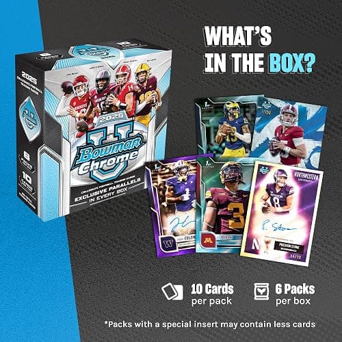 2025 Bowman University Chrome Football - Factory Sealed - Mega Box thumbnail 9
