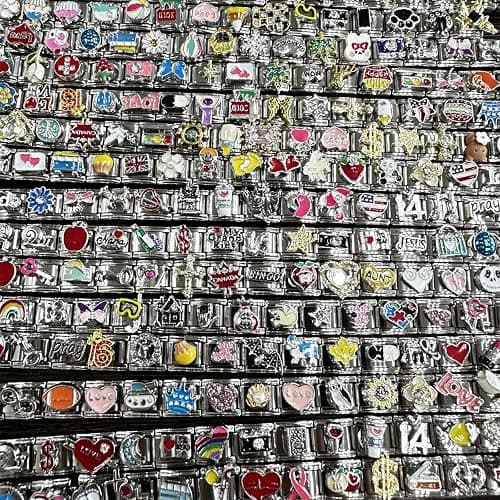 [Mllepjdh] 100 PCS Italian Charm Bracelet Module Set Interchangeable Stainless Steel Modular Link Jewelry Making Components thumbnail 8