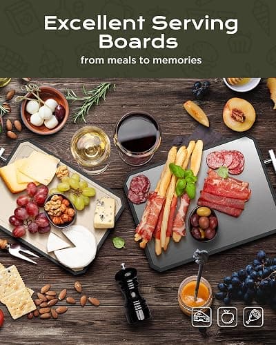 SNOWCLAD Stainless Steel Cutting Board,Double Sided Steel Cutting Boards for kitchen,Stainless Steel/Wheat straw pp Large Board for meat,non toxic Chopping,16 * 11 Inch,Dishwasher Safe thumbnail 2
