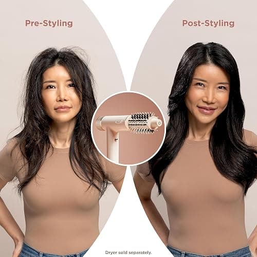 Shark XSKHD3RRBA SpeedStyle Express Touchup Brush, Attachment for Shark SpeedStyle Blow Dryers (Work with HD3xx Series only), Hair Drying & Styling Tool, for Shaping Bangs, for All Hair Types, Stone thumbnail 5