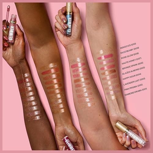 Revlon Super Lustrous Glimmer Gloss, Non-Sticky Lip Gloss, High-Shine Finish, Plant-Based Glitter, 002 Pink Prisma, 0.13 fl oz thumbnail 8