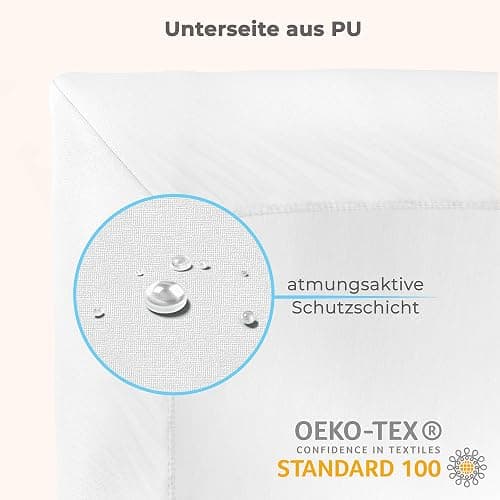 WhizProducts Wasserdichtes Spannbettlaken 89x50 cm kompatibel mit Babybay Maxi, Midi, Boxspring, Comfort und Comfort Plus - Spannbetttuch mit integriertem atmungsaktiven Matratzenschoner thumbnail 4
