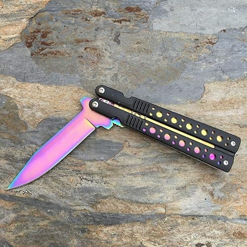Snake Eye Tactical Spring Assisted Rainbow Blade Folding Aluminum Handle Pocket Eco'Gift LIMITED EDITION Knife - Image 1