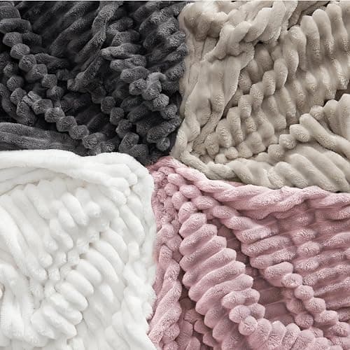 Bedsure GentleSoft Pink Fleece Blanket for Couch - Cozy Soft Blankets for Women, Cute Small Throws for Girls, Pink Decor Gifts for Home Room Office, 50x60 Inches thumbnail 8