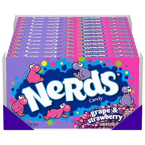 NERDS Grape & Strawberry Theater Box Candy, 5 oz, 12 Pk - Image 1