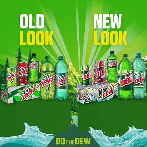 Mountain Dew Soda, 2 Flavor Baja Blast Variety Pack (Baja Blast, Original Dew), 12 Fl Oz Cans (Pack of 18) thumbnail 4
