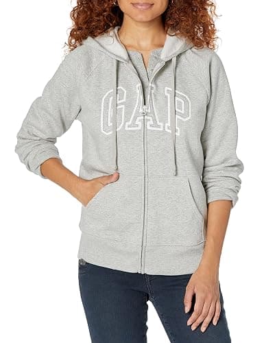 GAP womens Logo Hoodie Hooded Full Zip Sweatshirt - Image 1