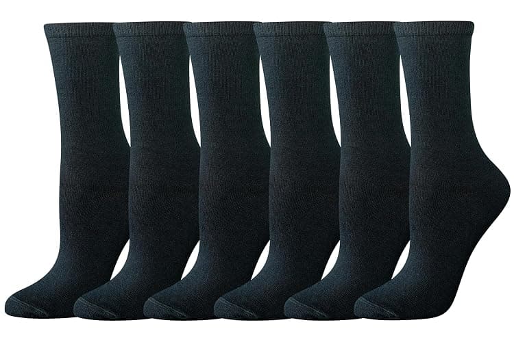 Amazon Essentials Women's Crew Socks, Cotton, 6 Pairs - Image 1