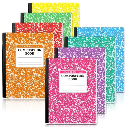 feela 8 Pack Composition Notebooks, Pastel Colour 25X19cm College Ruled Lined Exercise Notebook,Soft Cover B5 Journal Notebooks for Work, Travel Journals for Note Taking, Writing, School Supplies - Image 1