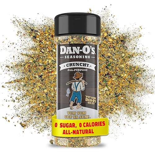 Dan-O's Crunchy Seasoning, 2.5 oz Bottle, Everything Seasoning for Fish, Eggs, Salads, Veggies and More, Sugar Free, Zero Calorie, Use this Spice Blend for Everything from Breakfast to Dinner - Crunchy