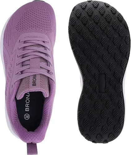 BRONAX Women's Wide Toe Box Road Running Shoes | Wide Athletic Tennis Sneakers with Rubber Outsole thumbnail 3