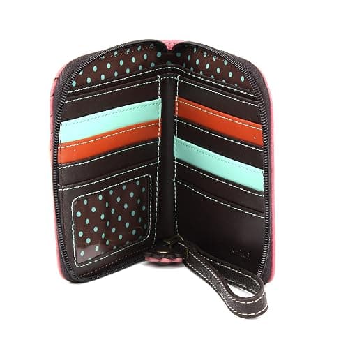CHALA Zip Around Wallet, Wristlet, 8 Credit Card Slots, Sturdy Pu Leather thumbnail 4