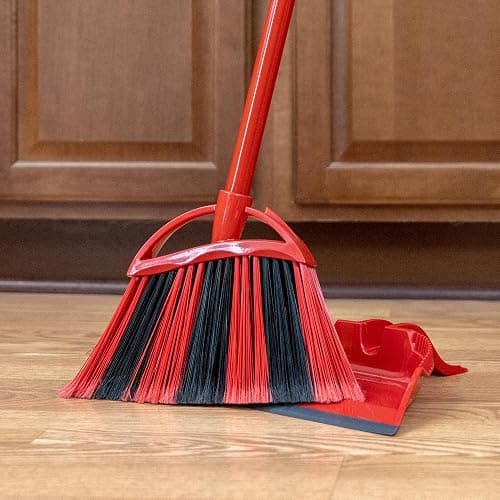 O-Cedar One Sweep Broom & Step-On Dustpan Set | Patented Wave Bristles Remove Over 99% of Dirt in One Pass | Lightweight & Quiet for Pet-Friendly Cleaning thumbnail 8