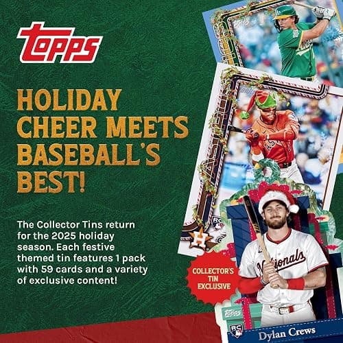 2025 Topps Holiday Baseball – Factory Sealed – Collector Tins - 3-Pack thumbnail 4