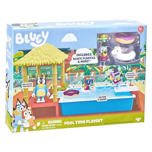 Bluey Pool Playset and Figure, 2.5-3 inch Articulated Figure and Accessories thumbnail 12