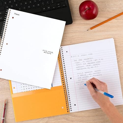 Five Star Spiral Notebook + Study App, 1 Subject, College Ruled Paper, 8-1/2" x 11", 100 Sheets, White & Amethyst Purple, 2 Pack (820186) thumbnail 7