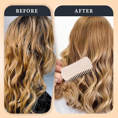 Auhrjomra Curly Hair Brush Defining, Volume Curl Defining Brush for Effortlessly Detangling Shaping and Styling Men's Women's Curls, Waves & Coils, Curly Hair Products, Reduce Frizz, Beige 1PC thumbnail 7