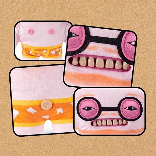Fuggler Fugg Stars 9-Inch Plush Toy (Gunky Goober) by ZURU – Funny Ugly Monster Stuffed Animal with Human-Like Teeth, Collectible Plush for Kids, Tweens, Teens, Adults & Plush Fans thumbnail 7