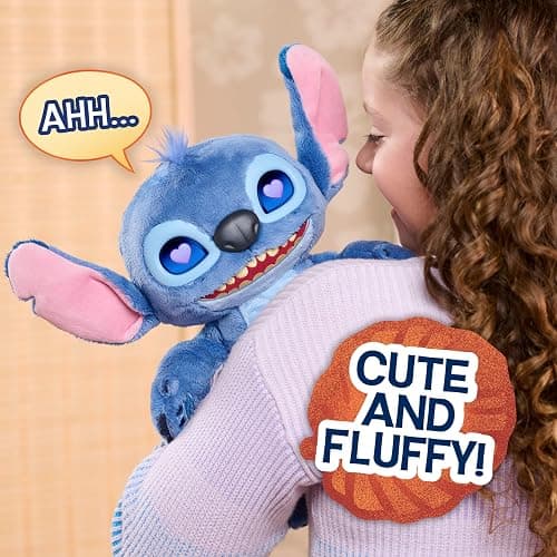 Disney Stitch Just Play Many Moods 14-inch Interactive Plush, 50+ Sounds & Effects, LCD Eyes, Inspired by Disney's New Live-Action Lilo & Stitch Movie, Toy for Fans, Girls, Boys, Kids 3+ thumbnail 2
