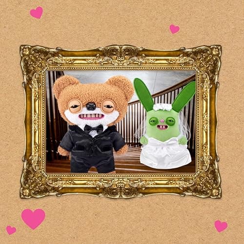 Fuggler Wedding Fuggs 9-Inch Plush 2-Pack by ZURU – Funny Ugly Monster Stuffed Animals with Human-Like Teeth & Tooth Ring, Collectible Plush for Kids, Tweens, Teens & Adult Fans thumbnail 2