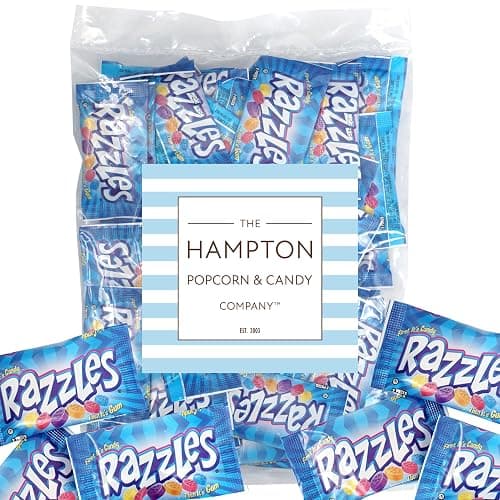Razzles Candy Gum, 60 Pack, 2 Pieces Per Pack Of Candy Then It's Gum, Fruit Flavors - Image 1