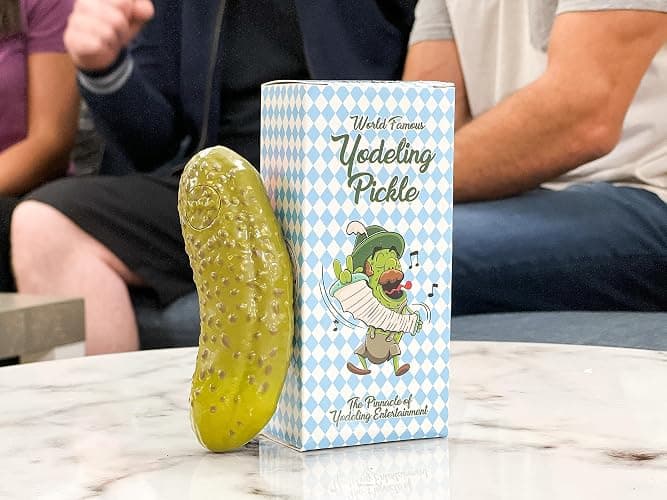 DR DINGUS Yodeling Pickle (1 Pickle - 5 Inch) Sings Dill-lightful Musical Yodel Song - Hilarious Laughs - Singing Novelty Gag Gift for Friends Family Coworkers Office Students Classroom thumbnail 9