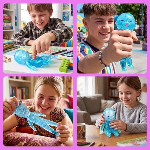 JOYIN Blue Baby Stress Relief Toy, 6.1Inch Baby Glitter Squishy Toy, Slow Rising Toy for Kids & Adults, Soft Squeeze Anxiety Relief Fidget Sensory Toy for Gifts, Party Favors, Office thumbnail 8