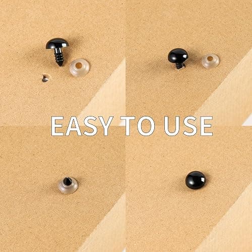 XKDOUS 6-18 mm, 8 Sizes Safety Eyes for Crocheting, Crochet Eyes for amigurumi, Stuffed Animal Doll Eyes for DIY Crafts thumbnail 7