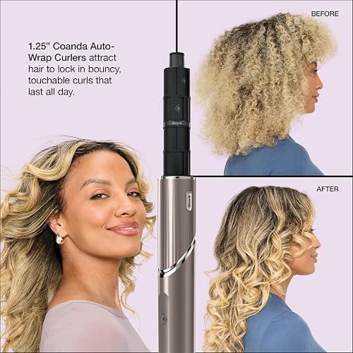 Shark FlexStyle Air Styling & Drying System, Powerful Hair Blow Dryer & Multi-Styler with Auto-Wrap Curlers, Oval Brush, Concentrator Attachment, Mocha, HD431BR thumbnail 3