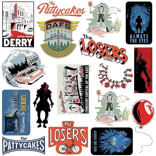 Welcome to Derry 50ct Large Die-Cut Vinyl Stickers Variety Pack – Premium Indoor & Outdoor Decals for Laptop, Water Bottle, Tablet, Skateboard & More thumbnail 5