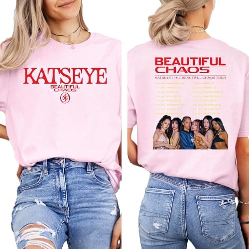 Katseye Hoodie - Beautiful Chaos 2025 Tour Shirt, Global Girl Group Fan Concert Style T-Shirt Sweatshirt Hoodie, Unisex Streetwear Top, 2025 Tour Merch, Music Fashion Tshirt, Gift for Girl Group Fans thumbnail 5