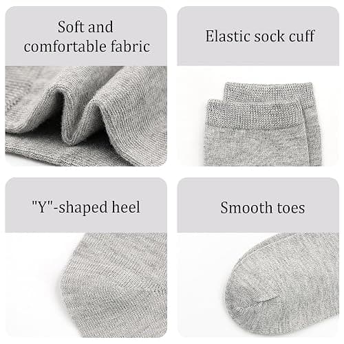 ZERULETS 15 Pairs Toddler Socks Kids Crew Mid Calf Dress Socks for Boys Girls Children 1-13 Years thumbnail 7