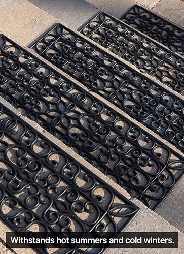 FINEHOUS Rubber Stair Treads Non-Slip Outdoor 35”x10” (5-Pack) – Anti-Slip Step Mat thumbnail 7