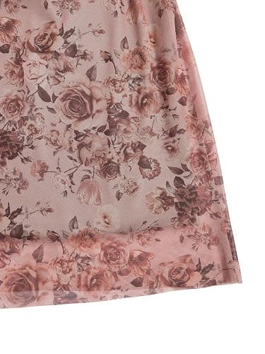 Verdusa Women's Y2k Gothic Flowy Skirts Boho Floral Print Mesh Going Out Outfits Long Maxi Skirt thumbnail 5