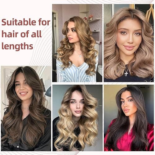 Heatless Curls Overnight Rods - 6 Pcs No-Heat Blowout Hair Curler Set, Hair Rollers for Long Hair with Bonnet for Sleeping thumbnail 7