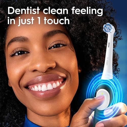 Oral-B Rechargeable Electric Toothbrush, iO2 Starter Kit, 3 Cleaning Modes, Automatic Pressure Sensor to Protect Gums, 2 Brush Heads, Forest Green thumbnail 3