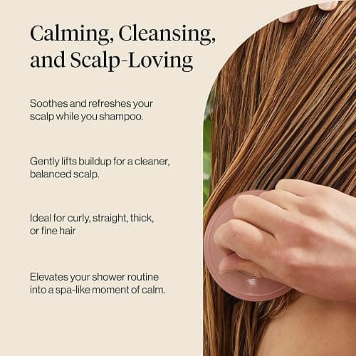 Kitsch Scalp Massager for Hair Care - Scalp Scrubber, Shampoo Brush & Exfoliator for All Hair Types - Relaxing & Exfoliating - Terracotta thumbnail 8