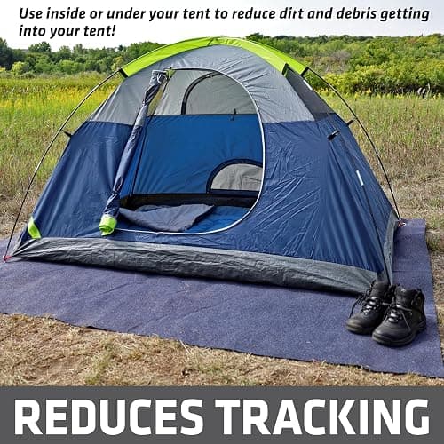 Drymate Tent Carpet Mat, Protective Waterproof Liner Keeps You Warm & Dry, Camping Floor Rug Accessory, Durable, Lightweight, Soft & Comfortable, Trimmable Material (USA Made) (Charcoal) - Charcoal Grey - 7'4" x 8'4" (Rectangular) thumbnail 5