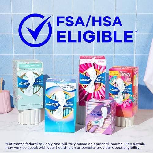 Always Radiant Feminine Pads for Women, Flexfoam Pads with Wings, Size 1, Regular Absorbency, Lightly Scented, 90 Count (3 Packs of 30) thumbnail 12