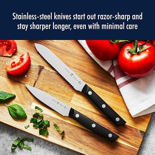 Henckels Dynamic 5-Pc Knife Set with Chef, Bread, Utility, Paring, Santoku | The Perfect Kitchen Knife Set for Effortless Cutting, German Engineered, Informed by 100+ Years of Mastery. Dishwasher safe thumbnail 5