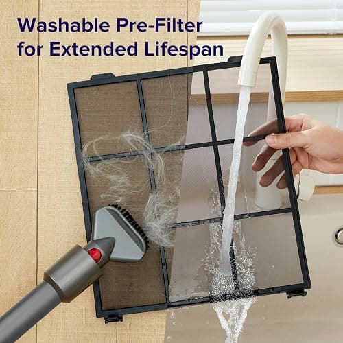 LEVOIT Air Purifiers with Washable Filters for Large Room Bedroom Home, Smart WiFi Air Quality Monitor, HEPA Sleep Mode and Auto Mode, Removes Pet Hairs, Allergies, Pollen, Smoke, Dust, Vital100S - Vital 100S thumbnail 4