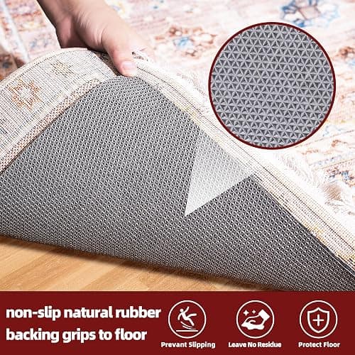 BAGAIL Felt and Natural Rubber Backing Rug Pads 1/4” Thick, 8 x 10 Ft Non Slip Carpet Gripper Keep Rugs in Place, Under Area Rug Protective Cushioned Pads, Carpet Runners, Hardwood Floors Protection thumbnail 4