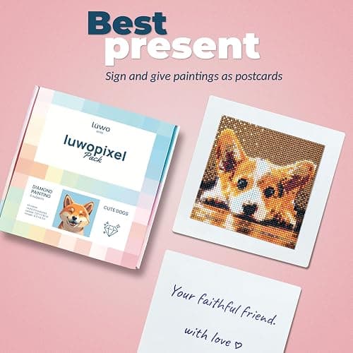 LuwoArte 6 Pack Diamond Painting Kits for Adults – Cute Dogs-Themed Diamond Art Kits – DIY Full Drill Paint Gem Art for Adults – Brilliant 5D Diamond Painting Kit – Relaxing Craft for Home Wall Décor thumbnail 5