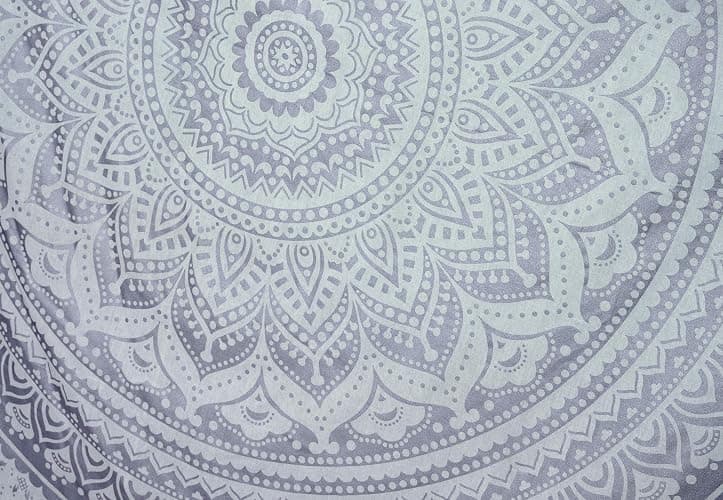 Popular Handicrafts Tapestry Wall Hanging Hippie Ombre Mandala Bohemian Hippy Metallic Shine Intricate Indian Tapestries Bedspread 54 x 82 Inches (140cm x 210cm) Silver thumbnail 4