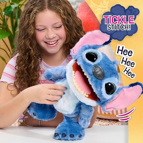 Disney Stitch Just Play Ultimate Interactive 17" Plush Toy, 100+ Sounds & Reactions, Inspired by Disney’s Live-Action Lilo & Stitch Film, New Movie Toy for Fans, Girls, Boys, Kids 3 and Up by thumbnail 2