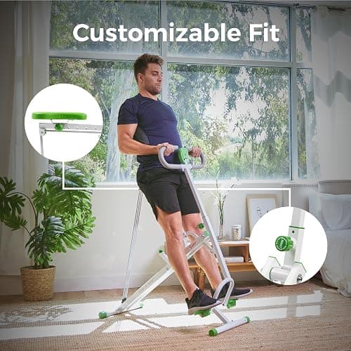 Sunny Health & Fitness Smart Row-N-Ride Glute & Leg Trainer, Foldable Squat Assist Rower with Exclusive SunnyFit App Connection thumbnail 7