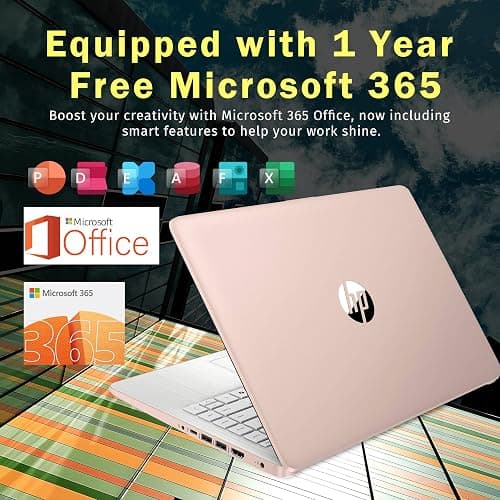 HP Stream 14" HD BrightView Laptop, Intel Celeron N150, 16GB RAM, 288GB Storage (128GB UFS + 160GB Docking Station Set), Intel UHD Graphics, 720p Webcam, Wi-Fi, 1 Year Office 365, Win 11 S, Gold thumbnail 6