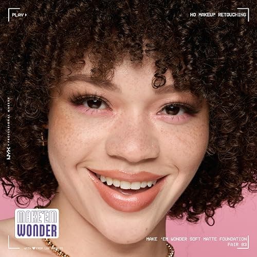 NYX PROFESSIONAL MAKEUP Make 'Em Wonder Liquid Foundation, 24HR Foundation Makeup With A Soft Matte Finish, Buildable Full Coverage - 03 Fair thumbnail 7